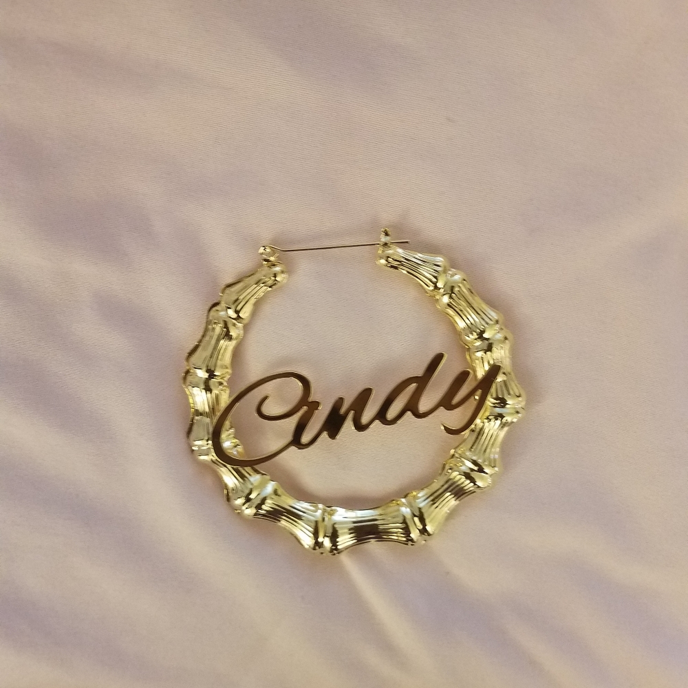 Bamboo Cindy Earrings 70mm/2.75 inches